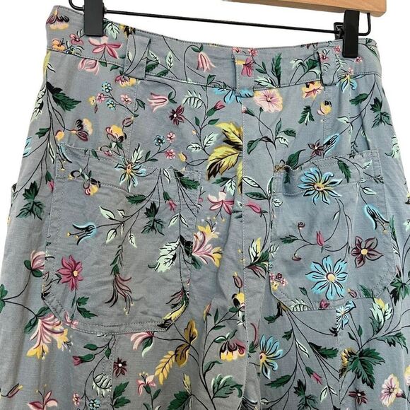 Anthropologie Victoria Floral Cargo Pants Size 4P - Picture 7 of 12